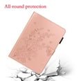 thumbnail image 6 of ELEHOLD Slim Leather Case for iPad 10th Gen 10.9" 2022, Embossed Flowers Pattern Glitter Diamond Card Slots Kickstand Magnetic Clasp Multi-Functional Folio Case,Rosegold, 6 of 6