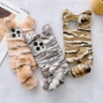 thumbnail image 4 of Dteck iPhone 11 Case 6.1-inch, Cute Girly Soft Warm Faux Fur with Tiger Tail Protective Shockproof Case for Girls Women Cover for Apple iPhone 11, Brown, 4 of 4