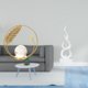 thumbnail image 2 of Escultura De Resina De Metal Con Forma De Bola De Cristal En Forma De Llama, Adorno Moderno, Estatua Para Pasillo, Chimenea, Dormitorio, Sala De Estar, Oficina, Patio, Estantería., 2 of 8