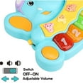 Baby Musical Toys Light Up Piano for 012 months, 5 Numbered Keys, Elephant Design