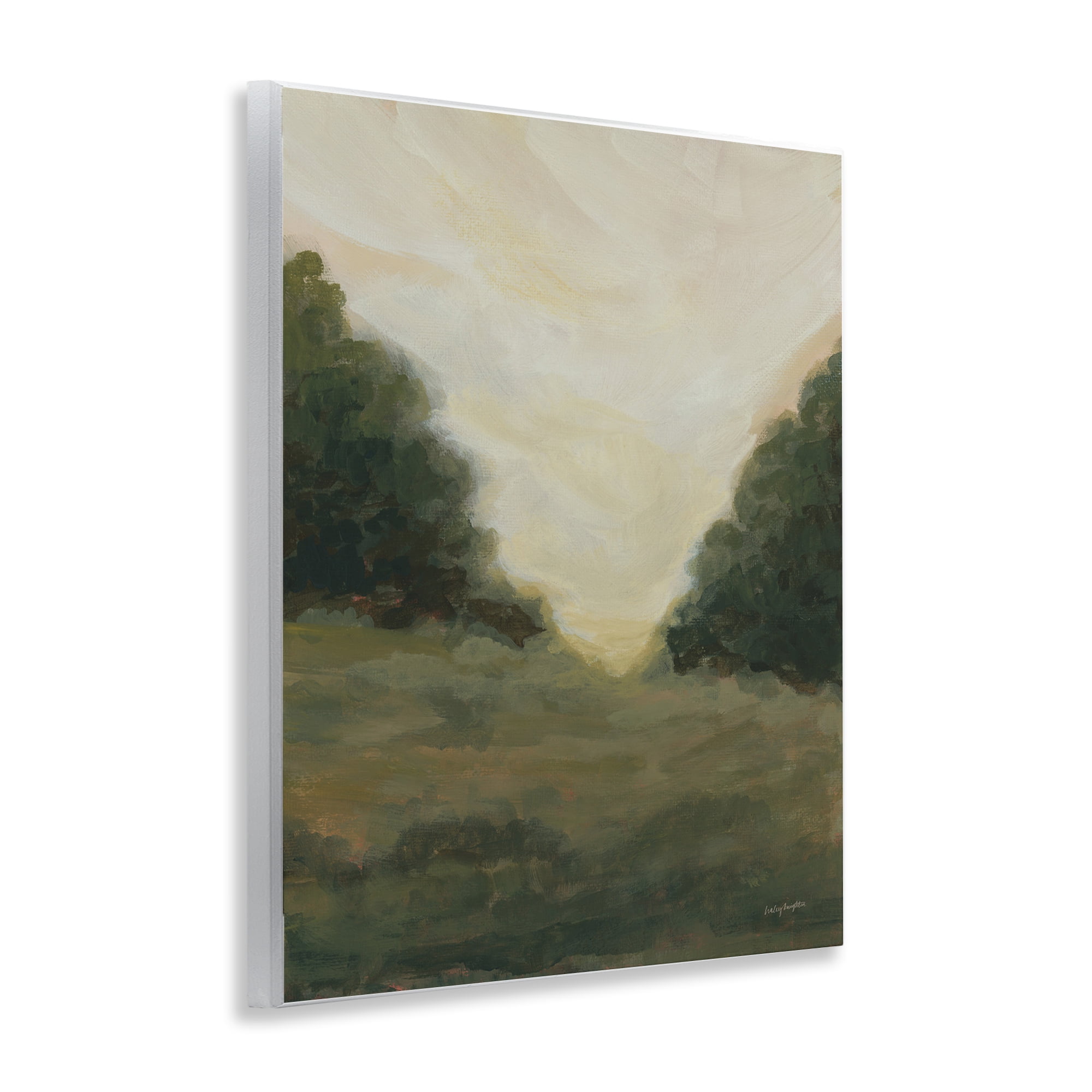 Stupell Industries Serene Green Field View Landscape Painting Unframed Art Print Wall Art, 11 x 14