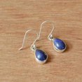 thumbnail image 2 of Natural Lapis Lazuli Earrings, 925 Sterling Silver Earrings, Lapis 8x12 mm Pear, 2 of 3