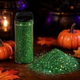 thumbnail image 6 of Halloween Craft Supplies Holographic Green Glitter Sequins for Crafts Epoxy Resin Supplies Holiday Decorations for Diy Snow Globe Tumbler Nails Modeling Material 1.76 Oz 3X1.5X3, 6 of 7
