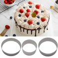 thumbnail image 2 of Injueey Mousse Ring Cake Mold Acero inoxidable Autoensamblaje Multi Tamaño Cupcake Ensalada Postre Die Herramientas Fiesta doméstica Herramientas y accesorios para hornear 4 pulgadas (1.2 mm), 2 of 6