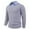 Gray, variant on Mens Two-in-One Sweater with Cable Knit & Built-in Striped Shirt Collar - V-Neck, White, Casual & Smart Style, Sizes M to XXXL,Size XL