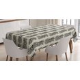thumbnail image 1 of Tropical Tablecloth, Pineapples Summer Vibe Hipster Fresh Gourmet Juicy Health Organic, Rectangle Satin Table Cover for Dining Room and Kitchen, 52" X 70", Coconut and Charcoal Grey, by Ambesonne, 1 of 2