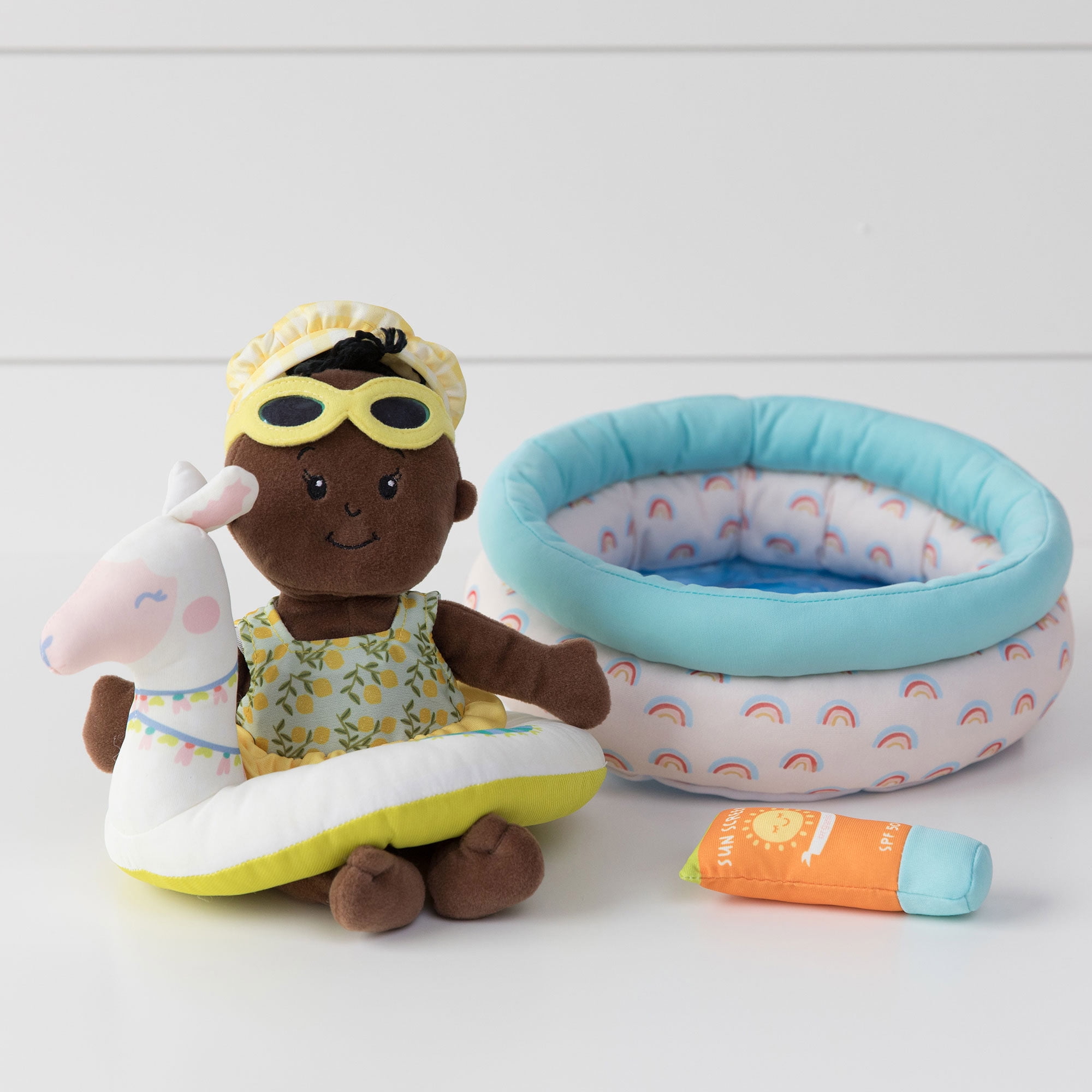 Manhattan Toy Stella Collection Pool Party 4 Piece Baby Doll Pool Playset for 12" and 15" Stella Dolls