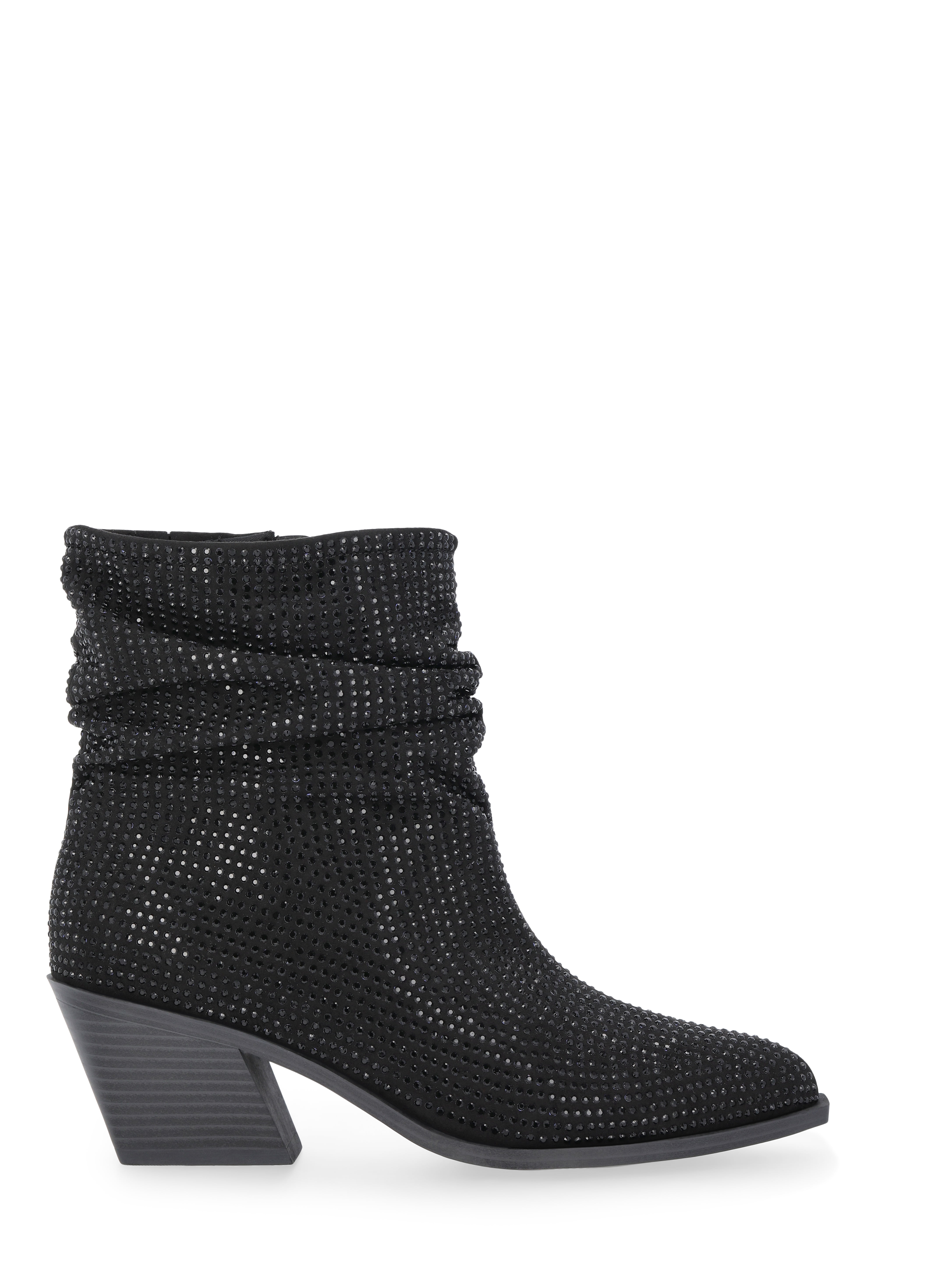 Time and Tru Women's Glitter Western Ankle Boots