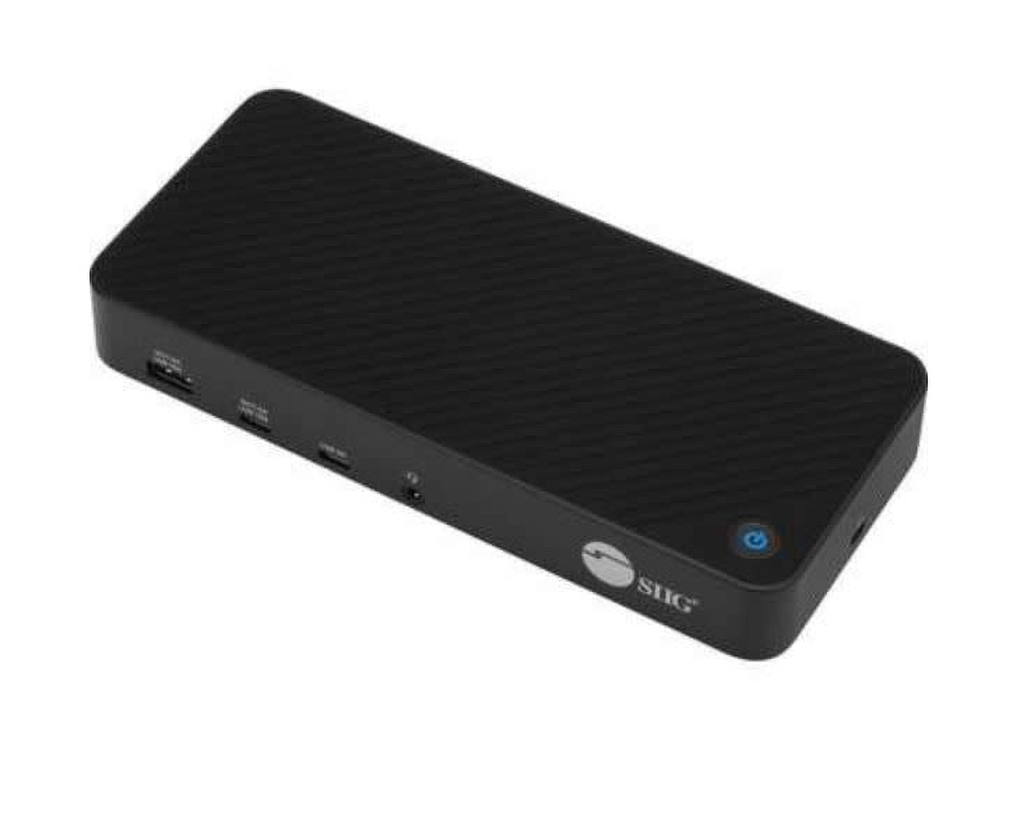 SIIG Triple Hybrid 4K Video Docking Station with PD Charging, Black