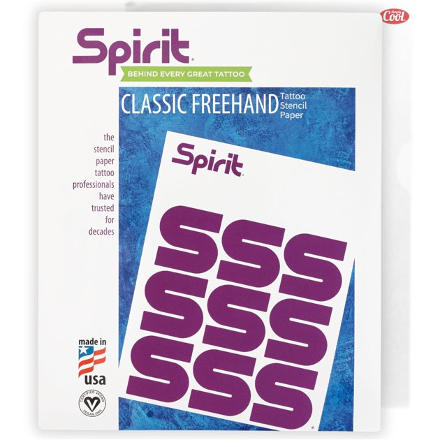 Papel de transferencia de tatuajes Spirit Freehand, 25 hojas