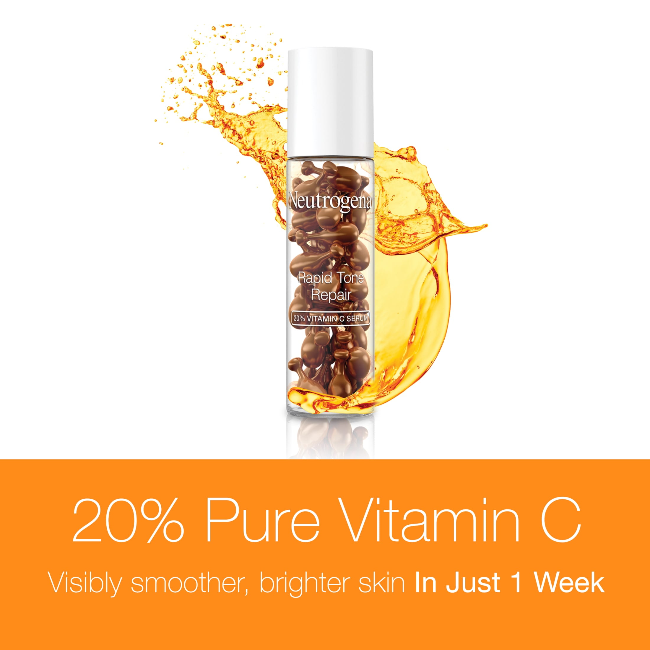 Neutrogena Rapid Tone Repair Brightening Vitamin C Face Serum, 30 Count