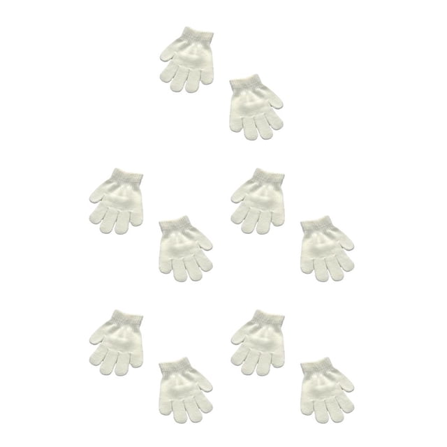 Minnieouse 1 par de guantes para niños Diseño de color sólido Calentador de manos para exteriores Blanco Blanco 5piezas Minnieouse CBP230960