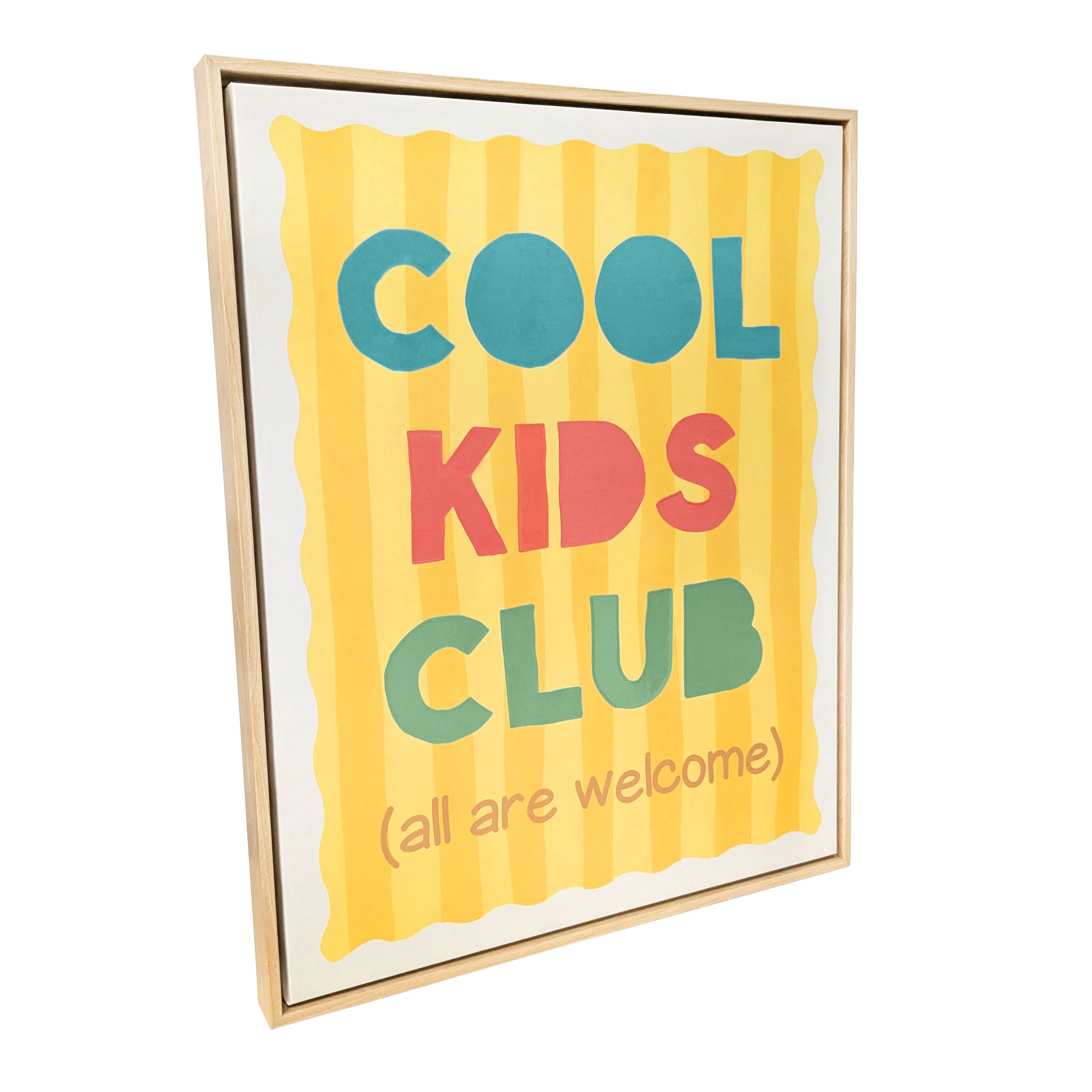 House of Happy 16x20 "Cool Kids Club" Kids 3D Printed Wall Art on Canvas