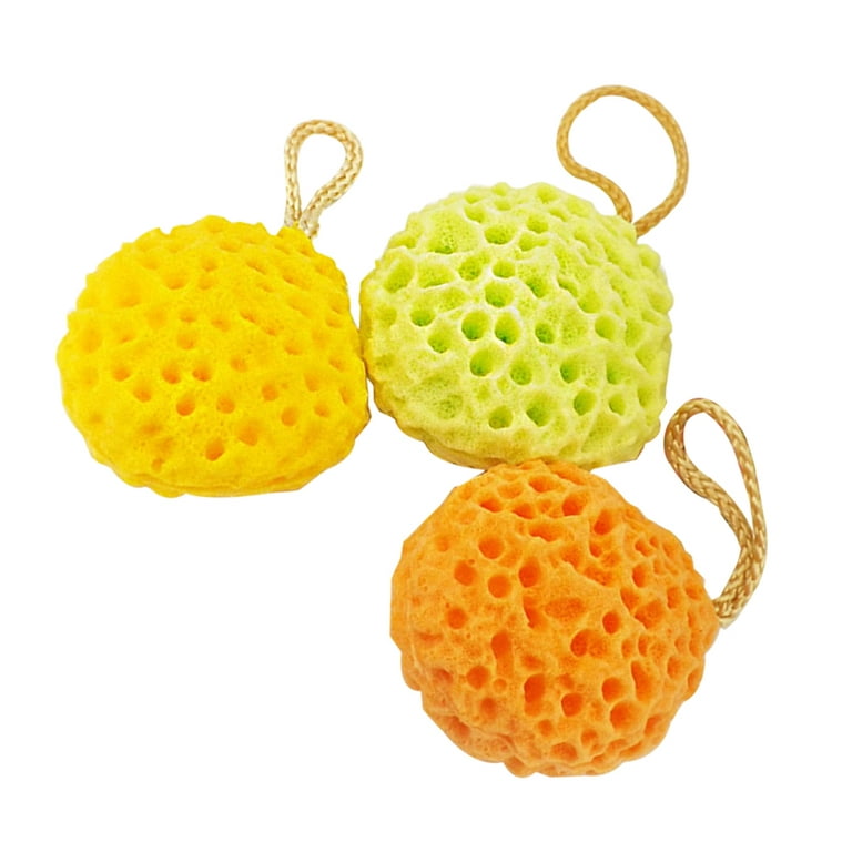 Honeycomb Cheese Bath Sponge Balls Dual purpose Bath Flowers - Temu