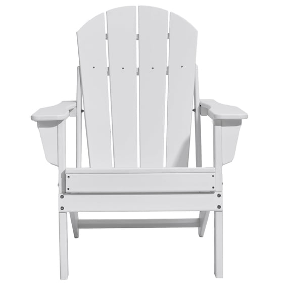 TopComfy Adirondack Chair Set of 2 Folding All-Weather Plastic Outdoor Patio Fire Pit Seating White