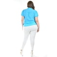 thumbnail image 4 of Blusa con detalle de olanes Roman Fashion /Tallas Extras, 204 (Azul claro) azul 42, 4 of 6
