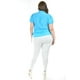 thumbnail image 4 of Blusa con detalle de olanes Roman Fashion /Tallas Extras, 204 (Azul claro) azul 40, 4 of 6