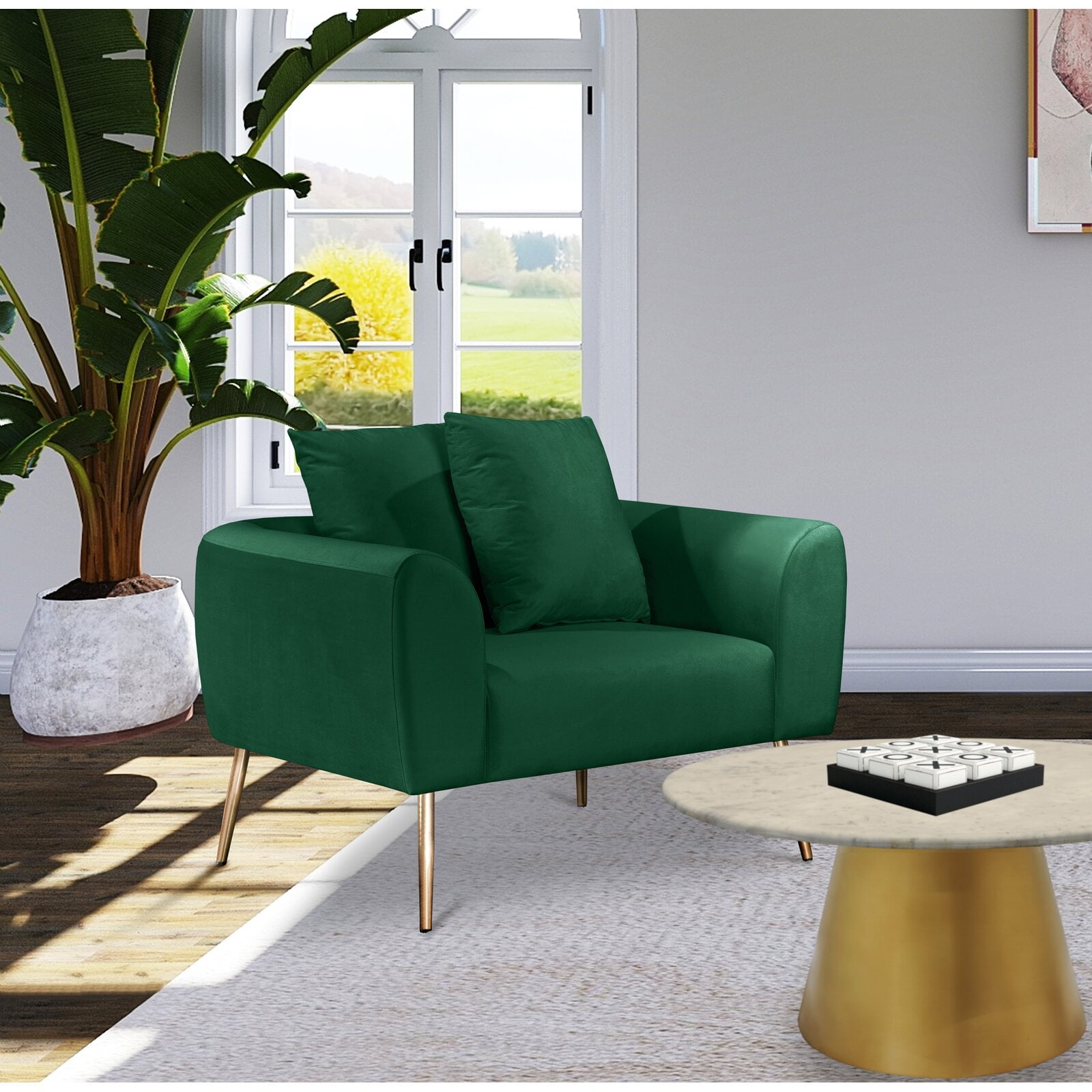 Galpin 40'' Wide Tufted, Features Reversible Cushions, Back Dimensions