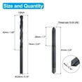 thumbnail image 2 of Uxcell Tap and Drill Bit Set, 1pcs 10-24 UNC Straight Flute Thread Screw Taps & 1pcs 3.8mm Twist Drill Bits, Black Oxide HSS-6542 Tapping Threading Tool Kit, 2 of 7