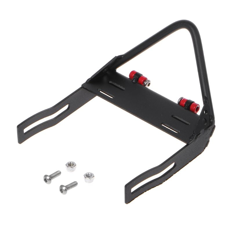 Steel Front Bumper Trapezoid Bull Bar w/ Shackles for 1:10 Axial SCX10 Ⅱ D90