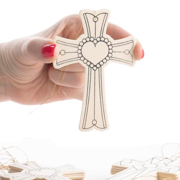 90pc Ready to Decorate Cross Ornaments Kit - for Crafting and Christmas - Factory Direct Craft