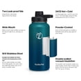 thumbnail image 4 of GEDUX 32oz Insulated Stainless Steel Water Bottle with 2 Leak Proof Lids(Spout Lid and Straw Lid) Wide Mouth Powder-Coated Water Bottle for Sports and Travel, Green Gradient, 4 of 6