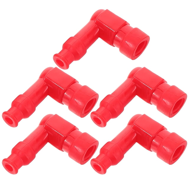 unbranded 5Ud Fundas De Goma Para Bujías De Motocicleta Repuesto Fácil Instalación Color Rojo