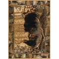 thumbnail image 3 of Nature Novelty 5' x 7' Beige and Brown Polypropylene Indoor Area Rug, 3 of 9