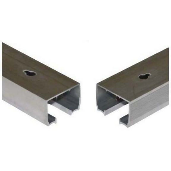 Johnson Hardware Jh100-60 100 Series 60" Aluminum Track For Sliding Doors - Mill Aluminum