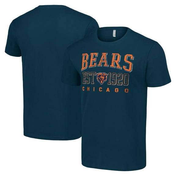 Men's Starter Navy Chicago Bears Throwback Logo T-Shirt