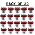 thumbnail image 2 of Mascot Hardware Art 1.5 inch Red and Cream Ceramic Cabinet Knob Pack-20, 2 of 5