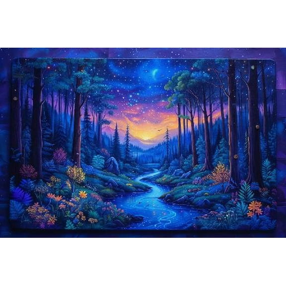 Puzzle Board -Blacklight Fantasy Forest-300 Piece Puzzle for Adults