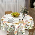 thumbnail image 6 of Summer Wildflower Round Tablecloth 60 Inch, Watercolor Floral Leaf Butterfly Table Cloth Rustic Vintage Farmhouse Polyester Cover for Dining Kitchen Room Outdoor Picnic Camping Party Holiday Decor, 6 of 6