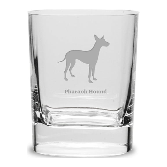 Pharaoh Hound Luigi Bormioli 11.75 oz Square Round Double Old Fashion Glass