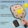 thumbnail image 2 of Pickleball Paddles Set,Pioneer Flower Floral Print Pattern Fiberglass Surface Pickleball Racket Set with 2 Indoor Outdoor Pickleball Balls and Pickleball Bag,Pickle-ball Equipment, 2 of 6