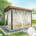 thumbnail image 6 of Outdoor Curtains for Patio Waterproof, Daisy Spring Floral Outdoor Privacy Panels Grommet, Farmhouse Botanical Green Leaves Blackout Outside Curtains for Porch/Cabana/Pergola/Gazebo 54"x84", 2 Panels, 6 of 8