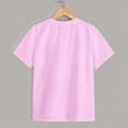 thumbnail image 4 of TOWED22 Boys T-Shirts Short Sleeve Crew Neck Soft Cotton Tees Basic Solid Color Casual Summer Tops(Pink,9-10 Y), 4 of 4