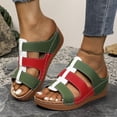 thumbnail image 6 of FRSASU Women's Platform Sandals Wedge Heels Sandals Ankle Strap Open Toe Casual Summer Dressy Wedges Shoes Green, 6 of 8