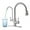 Brushed, variant on Black Kitchen Faucets with Water Filter and Pull Down Sprayer,Waterfall Kitchen Sink Faucet,Two Handle Sink Faucet with Pull Down Sprayer for 3 Function,Faucets Without Water Filtration Device