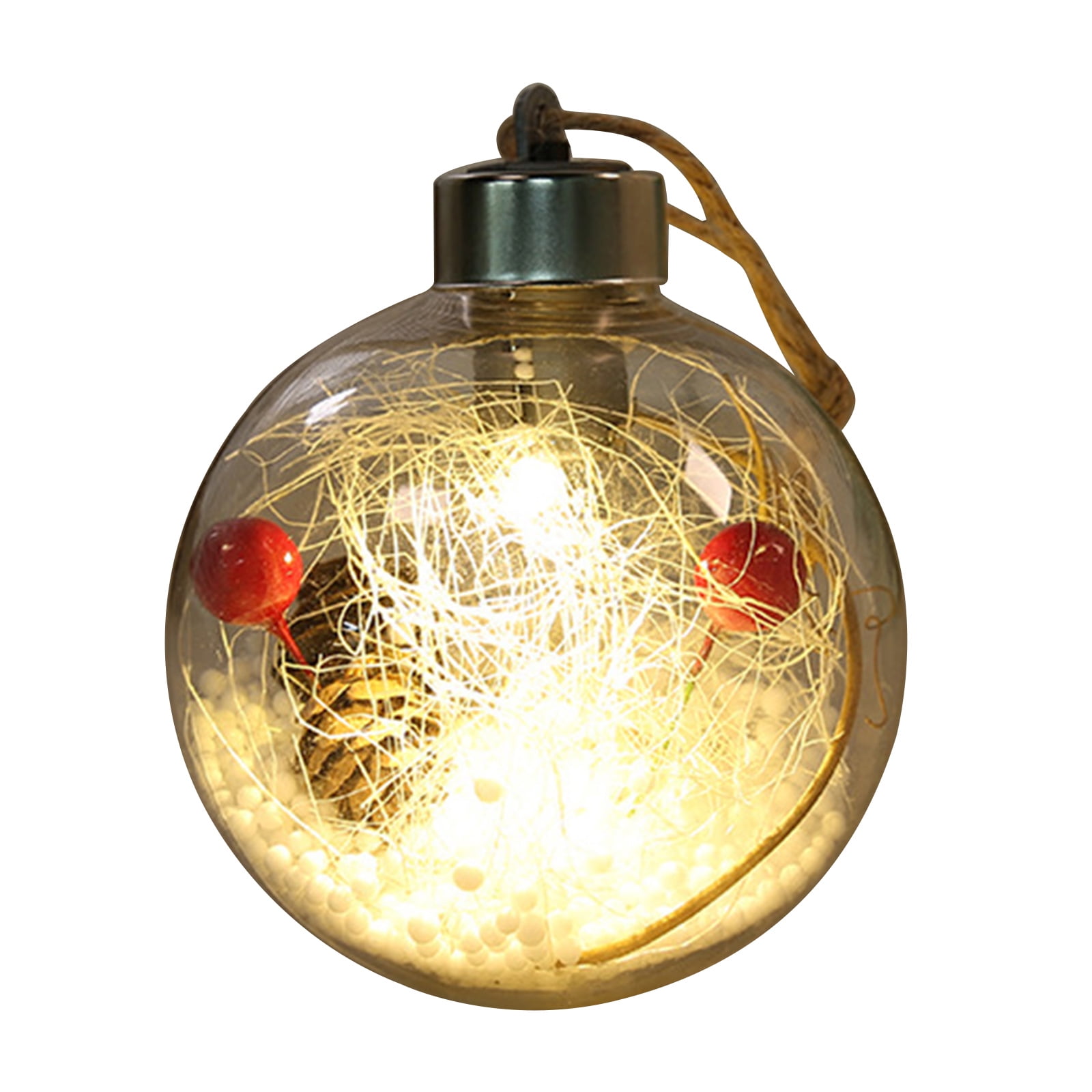 Lighted Bubble Granule Christmas Ball Cartoon Creative Christmas Tree Ornament 