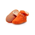 thumbnail image 3 of Anti-Slip Sole, Fleece Baby Booties, Newborn Home Booties, Sweat Proof Organic Cotton Lining, Orange, 3 of 5
