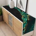 thumbnail image 4 of Green Marble Table Runner - 60 Inch Long, Kitchen Dining Table Runner Dresser Scarves, Gold Abstract Vintage Modern Ombre Art Farmhouse Decor for Coffee Tables Wedding Party Banquet, 4 of 8