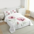 thumbnail image 3 of jejeloiu Ink Aesthetic Art Queen Comforter Set,Retro Rustic Floral Bedding Sets,White Pink Bedding Comforter Set For Kids,Ultra Soft Home Decor Reversible,3pcs, 3 of 8
