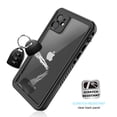 thumbnail image 3 of Dteck Full Body 360 Protective Waterproof Case For iPhone 11 (6.1 inch),Shockproof Dirtproof Sandproof IP68 With Build in Screen Protector Phone Cover, Black, 3 of 8
