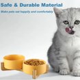 thumbnail image 5 of Cuenco de cerámica para perros y gatos con soporte para alimentador de comida y agua, juego de cuencos para mascotas, moderno, bonito y pesado, 5 of 5