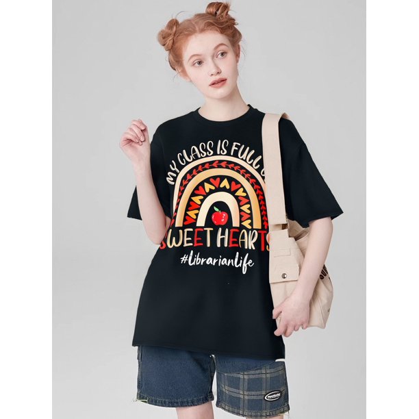 Camiseta "Corazones Dulces" para San Valentín - 100 % algodón, corte informal para parejas y adultos, ideal para deportes y actividades al aire libre, ideal para el tiempo libre.
