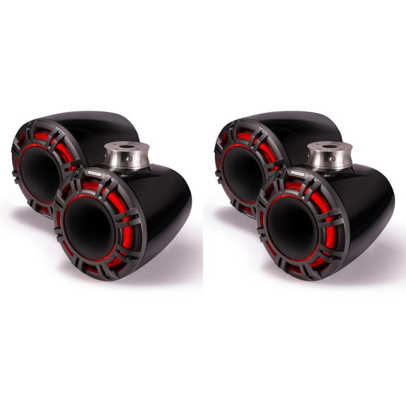 Kicker (2 Pair ) 47KMFC9 9"Horn-Loaded Tower Speakers with Flat-Mount Tower Adapters, Black