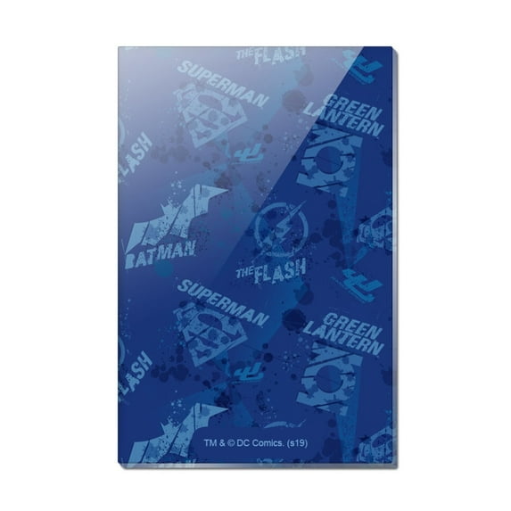 Justice League Blue Pattern Rectangle Acrylic Fridge Refrigerator Magnet