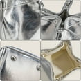 thumbnail image 4 of ZPAQI Women Armpit Bag Casual Handbag Silver Shoulder Bag Korean Styles Bucket Bag, 4 of 17