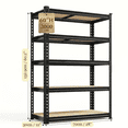 thumbnail image 2 of Xiweot Heavy Duty Garage Shelves, 5-Tier Metal Storage Shelves with Adjustable Steel Rack, 60"H Freestanding Storage Rack 2000 LBS Industrial Shelving Unit for Basement, Warehouse, Workshop, Pantry, 2 of 7